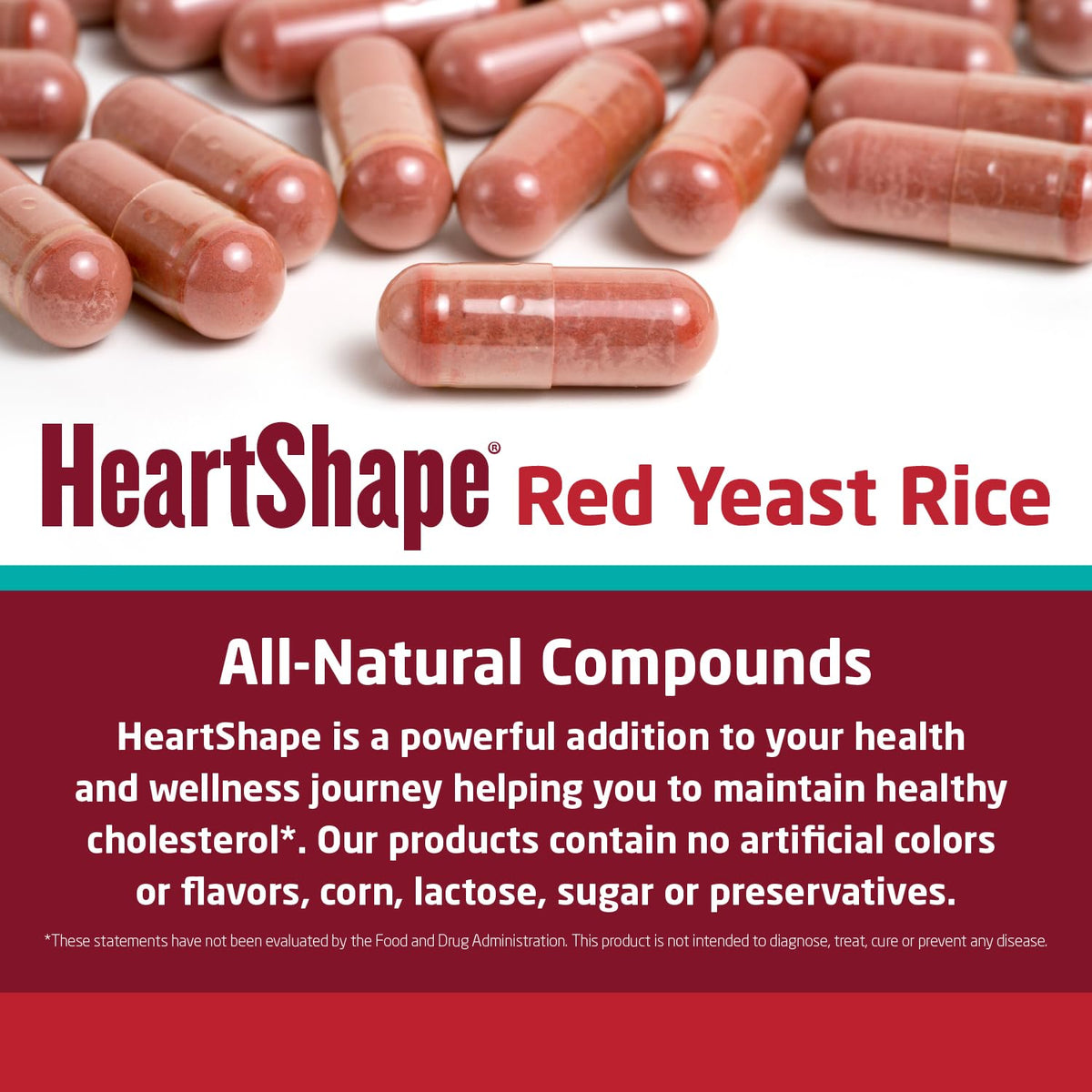 Red Yeast Rice Supplement 1,200 mg Organic Non-GMO 120 Capsules V381
