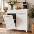 10 Gallon Metal Double Tilt Out Trash Can Cabinet S456