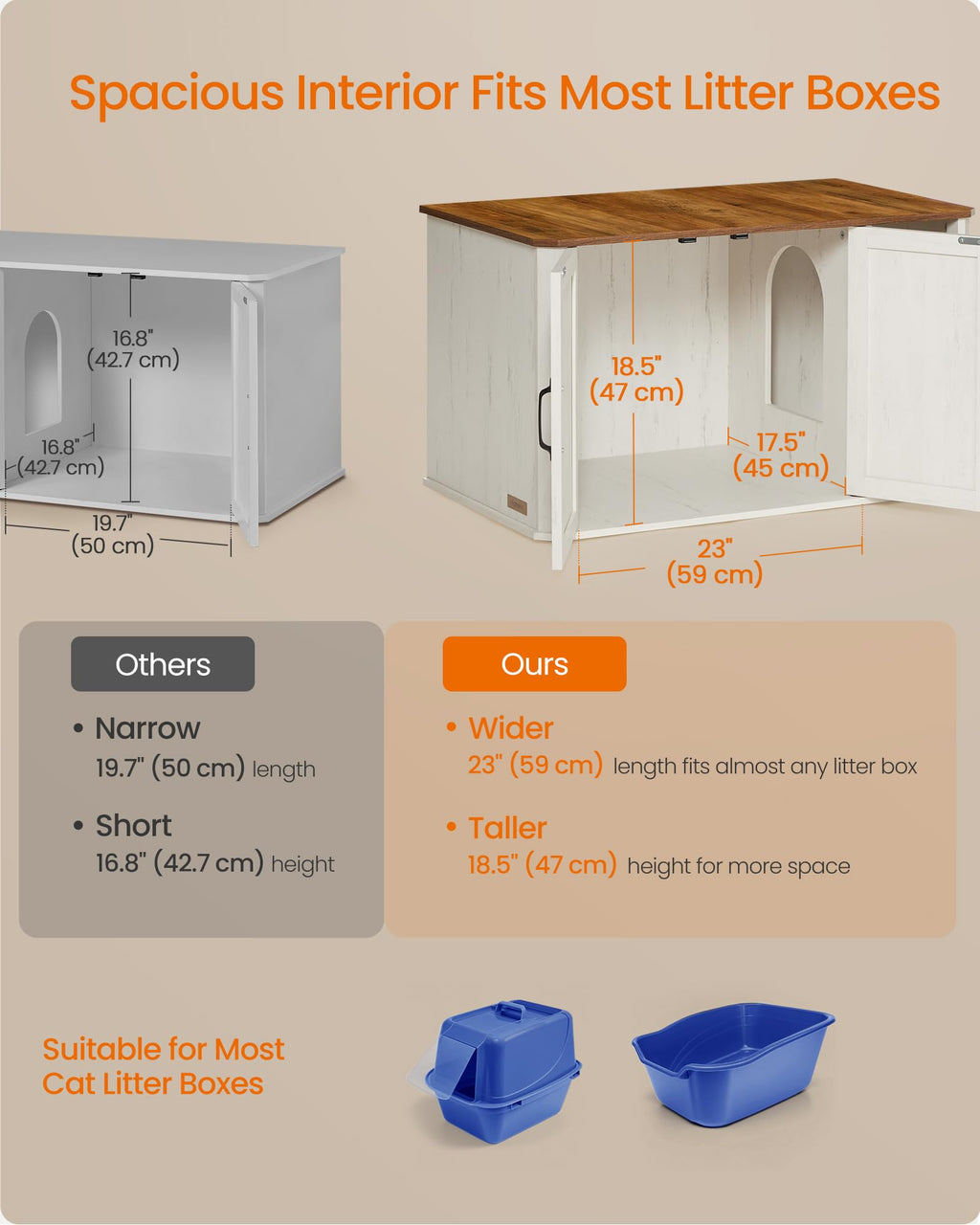 Modern Cat Litter Box Enclosure J13937
