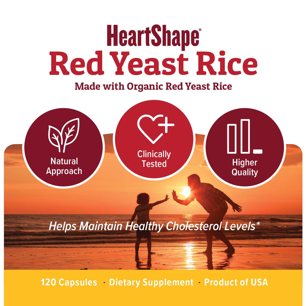 Red Yeast Rice Supplement 1,200 mg Organic Non-GMO 120 Capsules V381