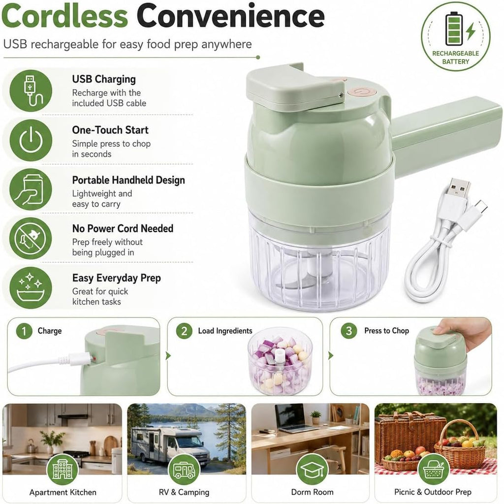 4 in 1 Handheld Electric Vegetable Chopper C408