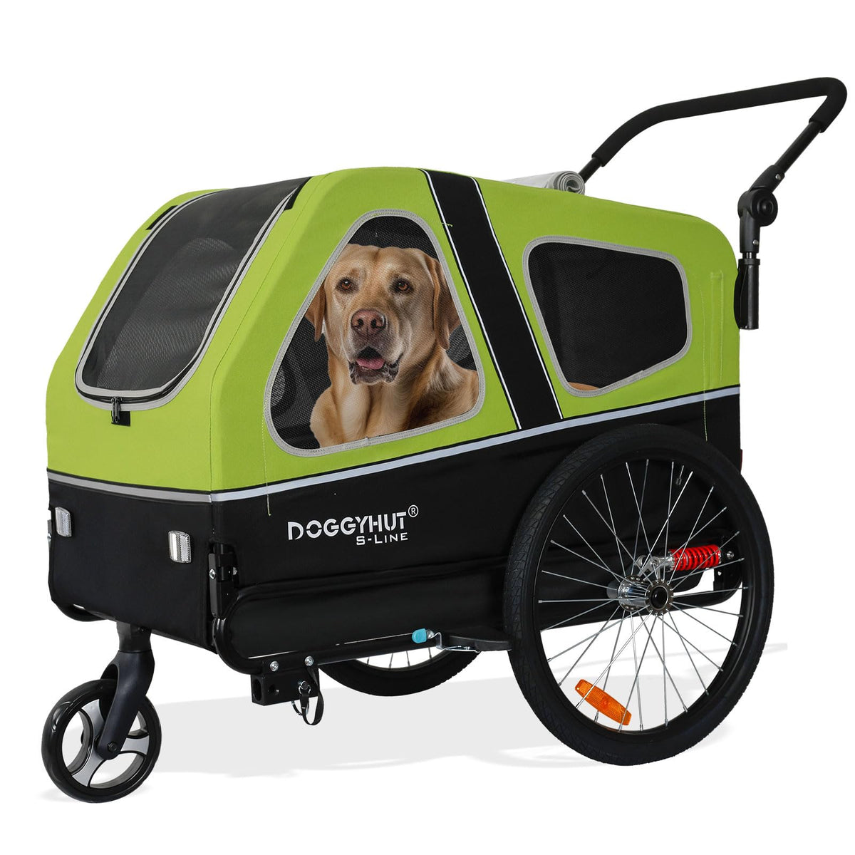XL Pet Bike Trailer & Stroller with Suspension Wheels J81757