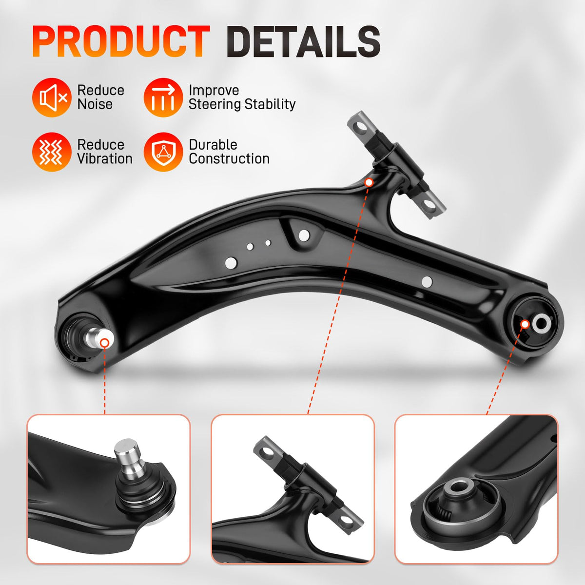 Front Lower Control Arm Set Left & Right with Ball Joint & Bushing W5595