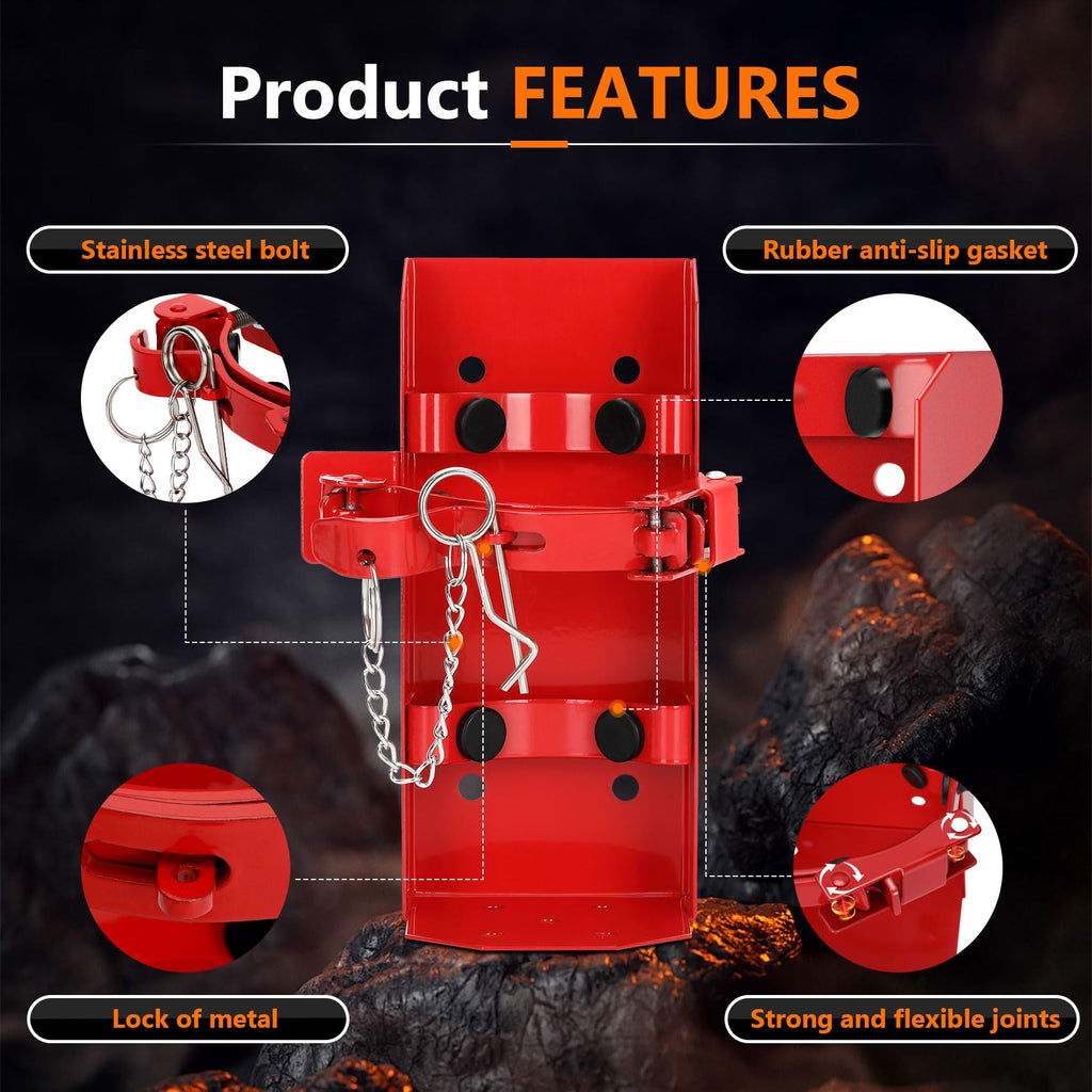 Heavy Duty Fire Extinguisher Brackets & Mounts Steel Red O67241