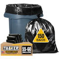 55-60 Gallon Heavy Duty Black Trash Bags 150 Bags D90282