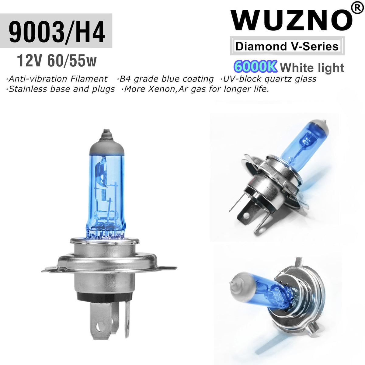 Halogen Headlight Bulbs 9003/H4 6000k White 2 pack E3805