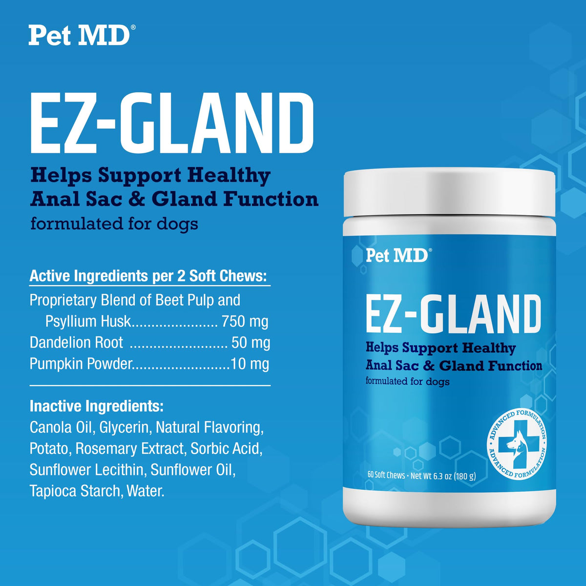 Dog Anal Gland Chews with Pumpkin and Fiber 60ct S9856
