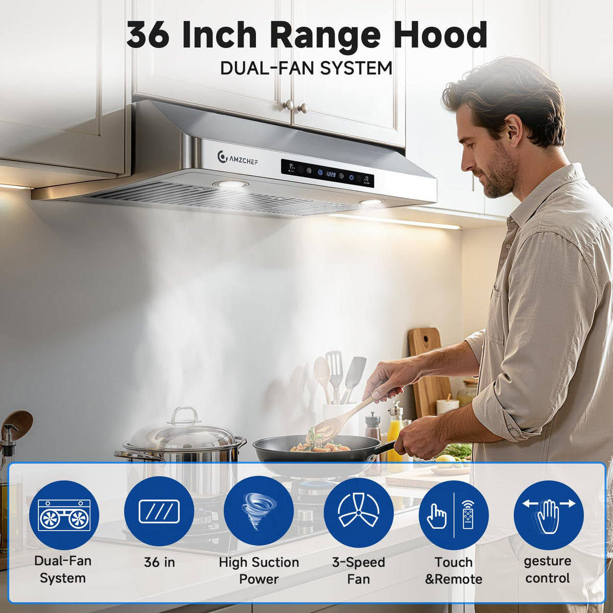 36" Stainless Steel Under-Cabinet Range Hood Q384