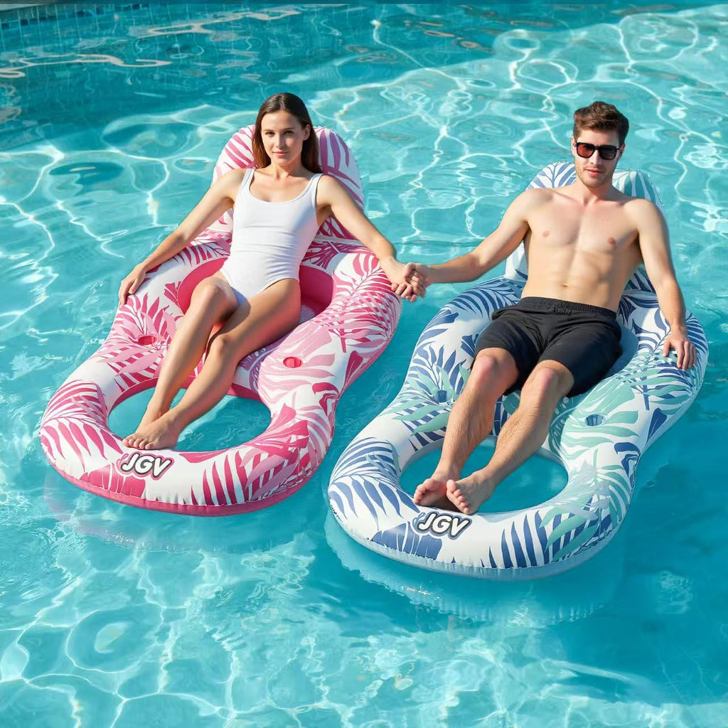 Inflatable Pool Float Chair with Drink Holder Q3097