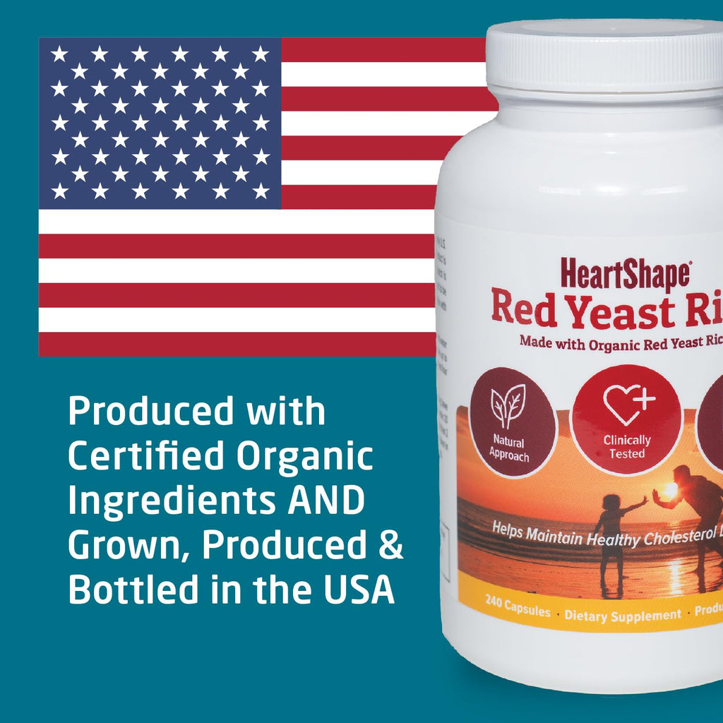 Red Yeast Rice Supplement 1,200 mg Organic Non-GMO 120 Capsules V381