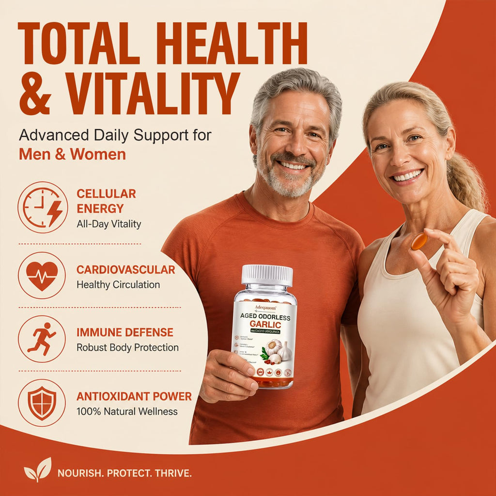 Aged Garlic Extract 1200 mg Softgels with CoQ10 Ubiquinol & Vitamin K2 180 Counts D204
