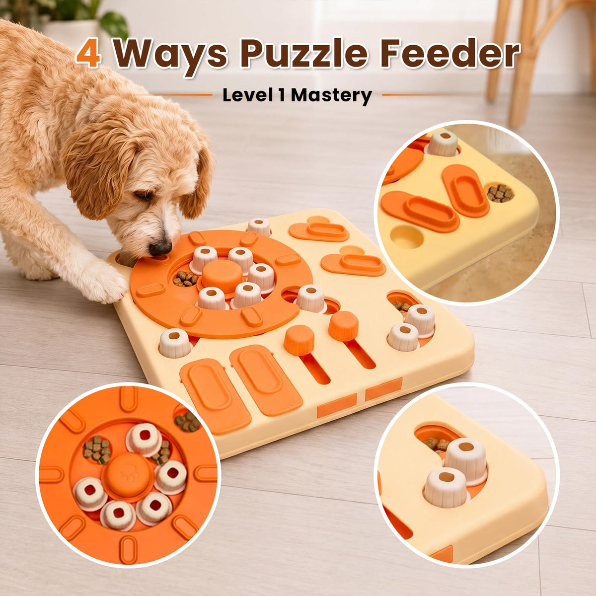 4-Level Interactive Dog Puzzle Toy with Suction Cups R62957