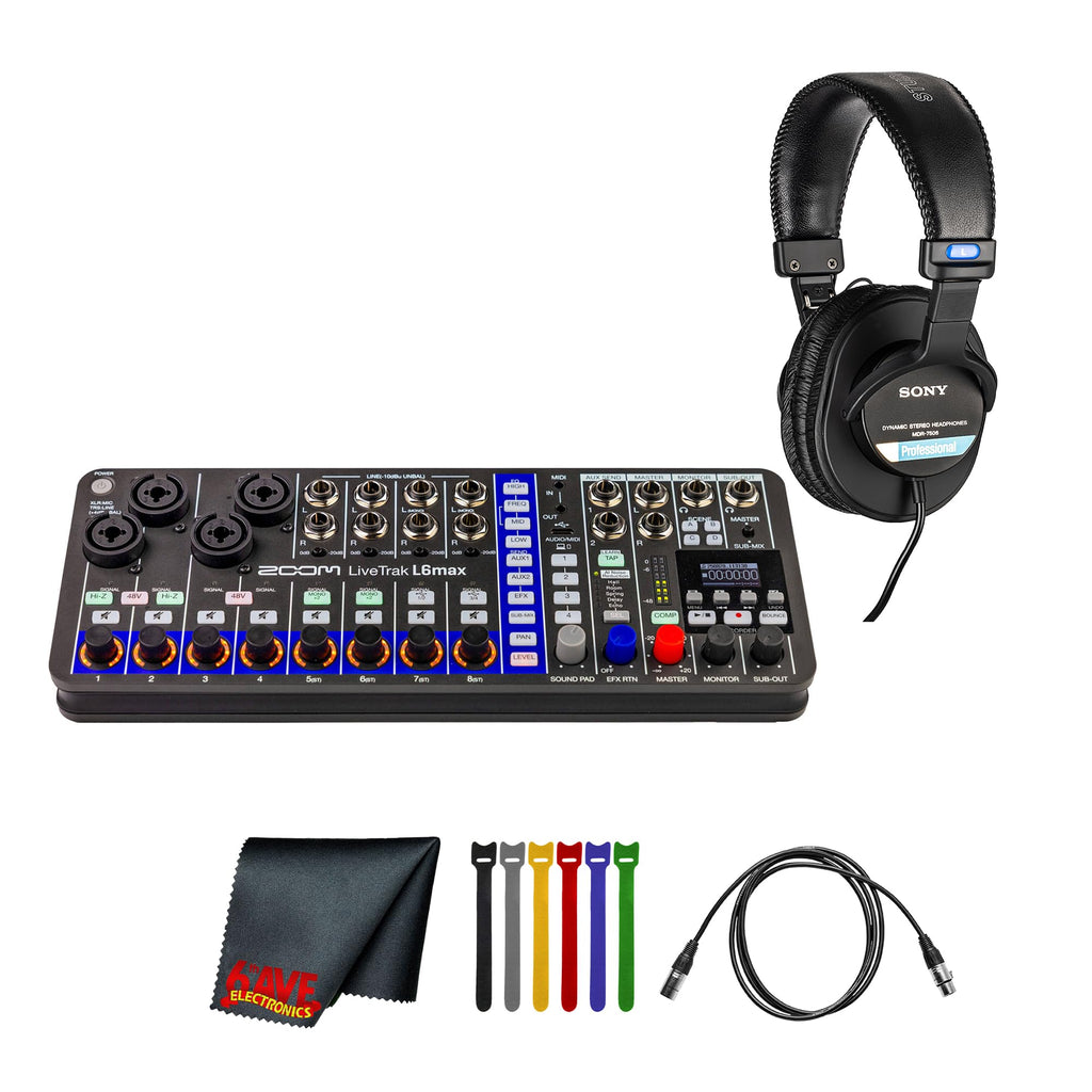 12-Channel Mixer & Headphones Bundle A55198
