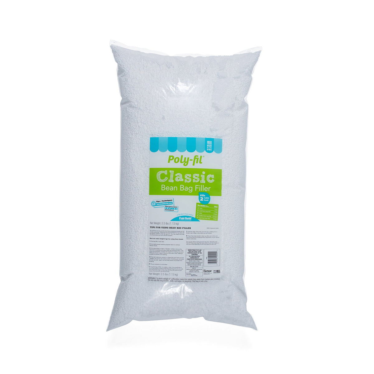 Poly-Fil Bean Bag Filler 2.5 Pound Refill Bag Q165910