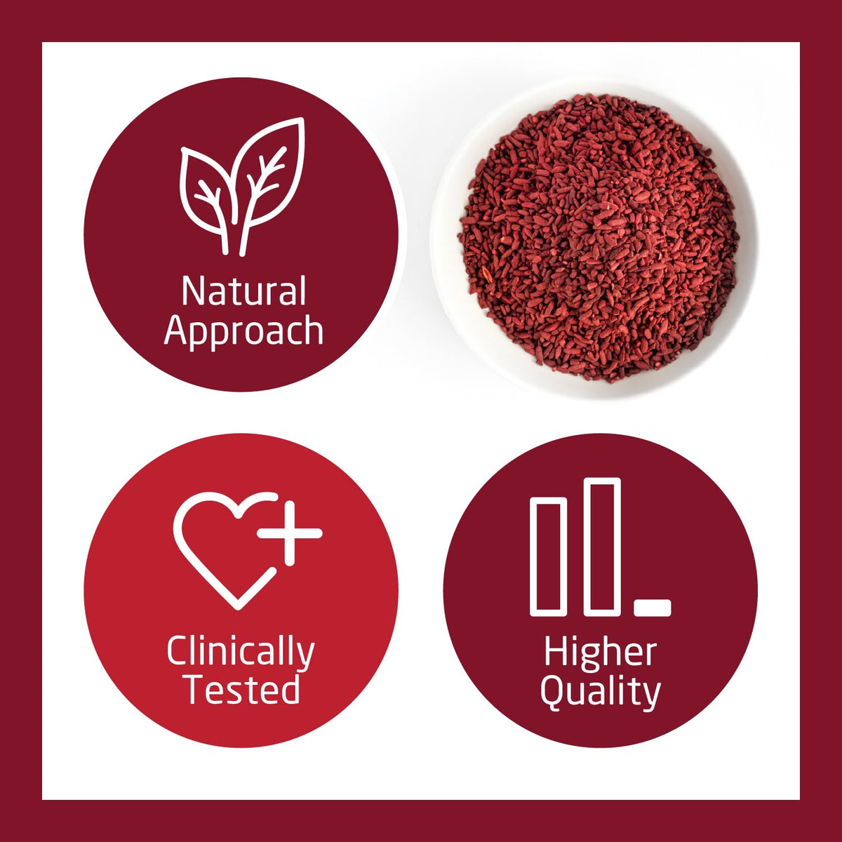 Red Yeast Rice Supplement 1,200 mg Organic Non-GMO 120 Capsules V381