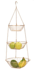 3-Tier Copper Wire Hanging Baskets Z579