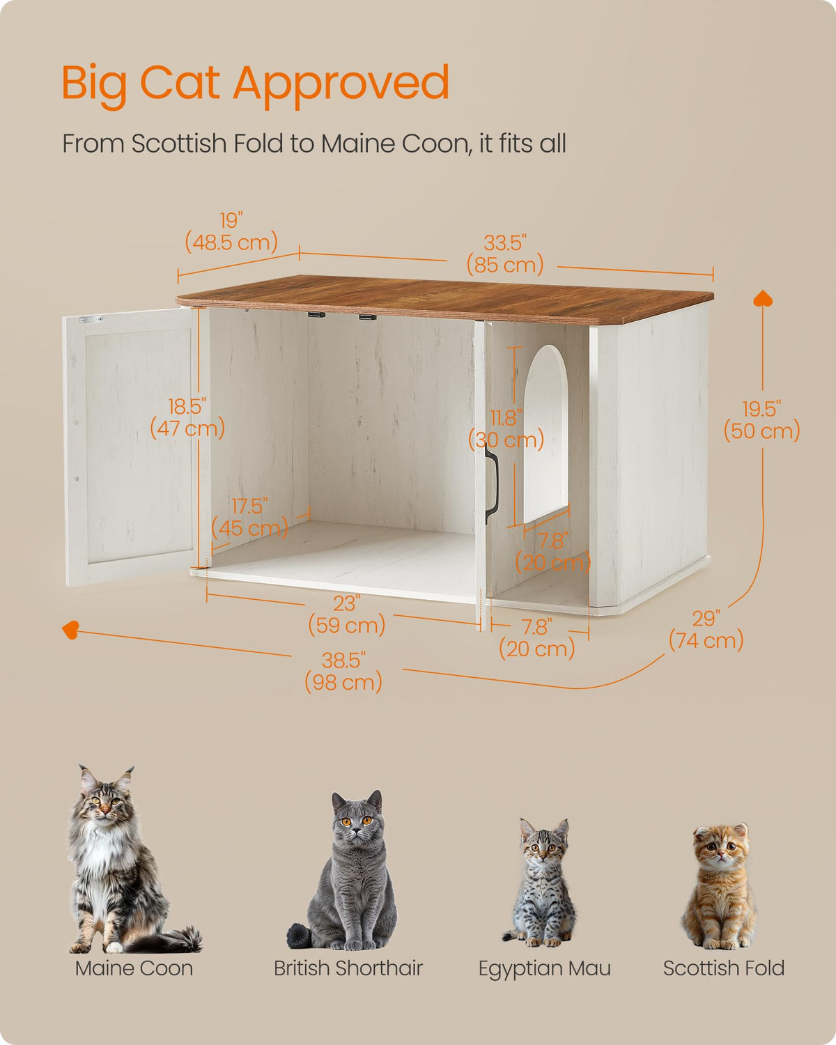 Modern Cat Litter Box Enclosure J13937