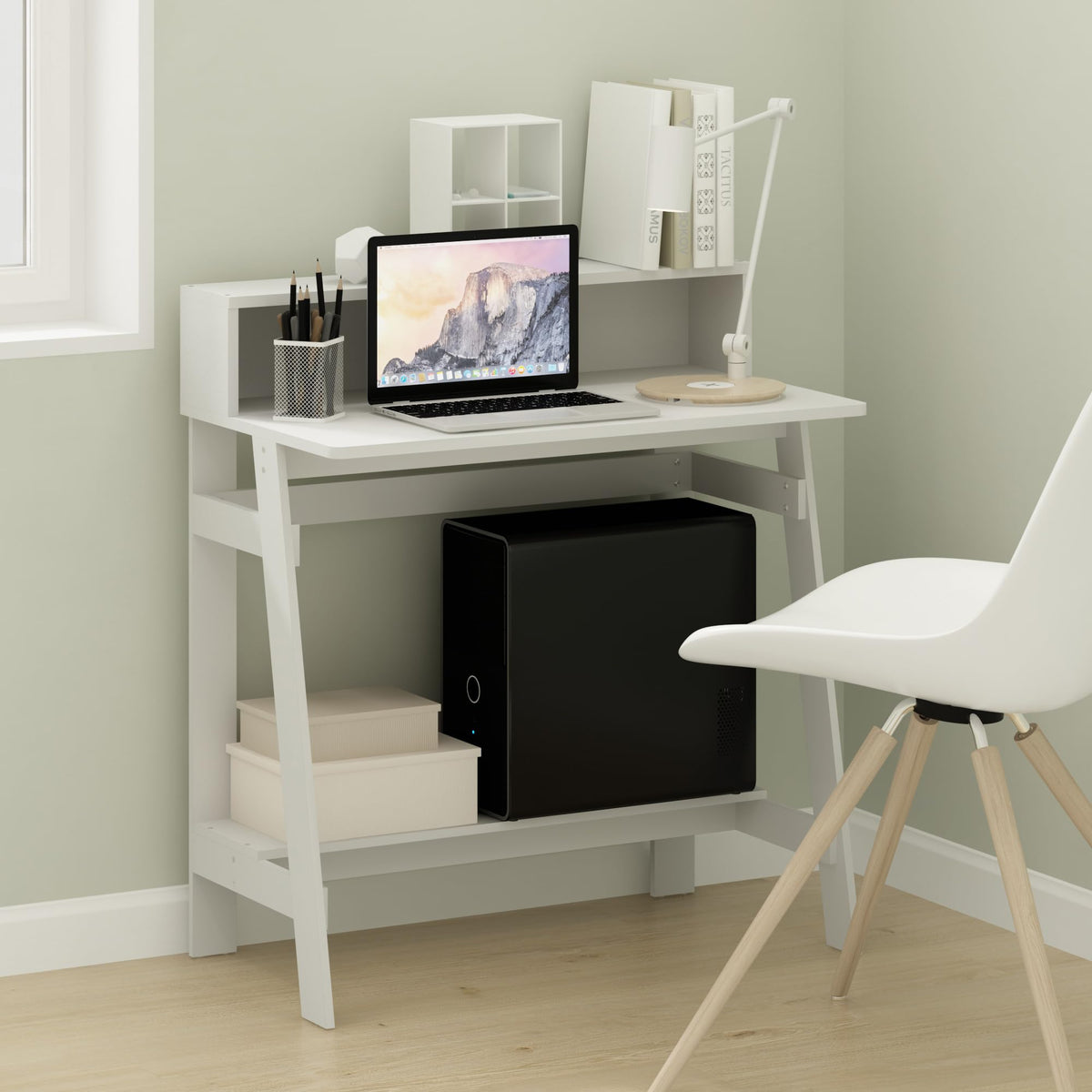 32-Inch Computer Desk with Hutch Shelf E23601