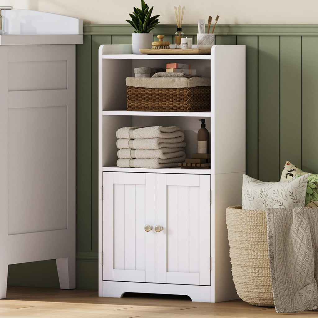 Small Bathroom Storage Cabinet with 2 Door and Shelves X69249