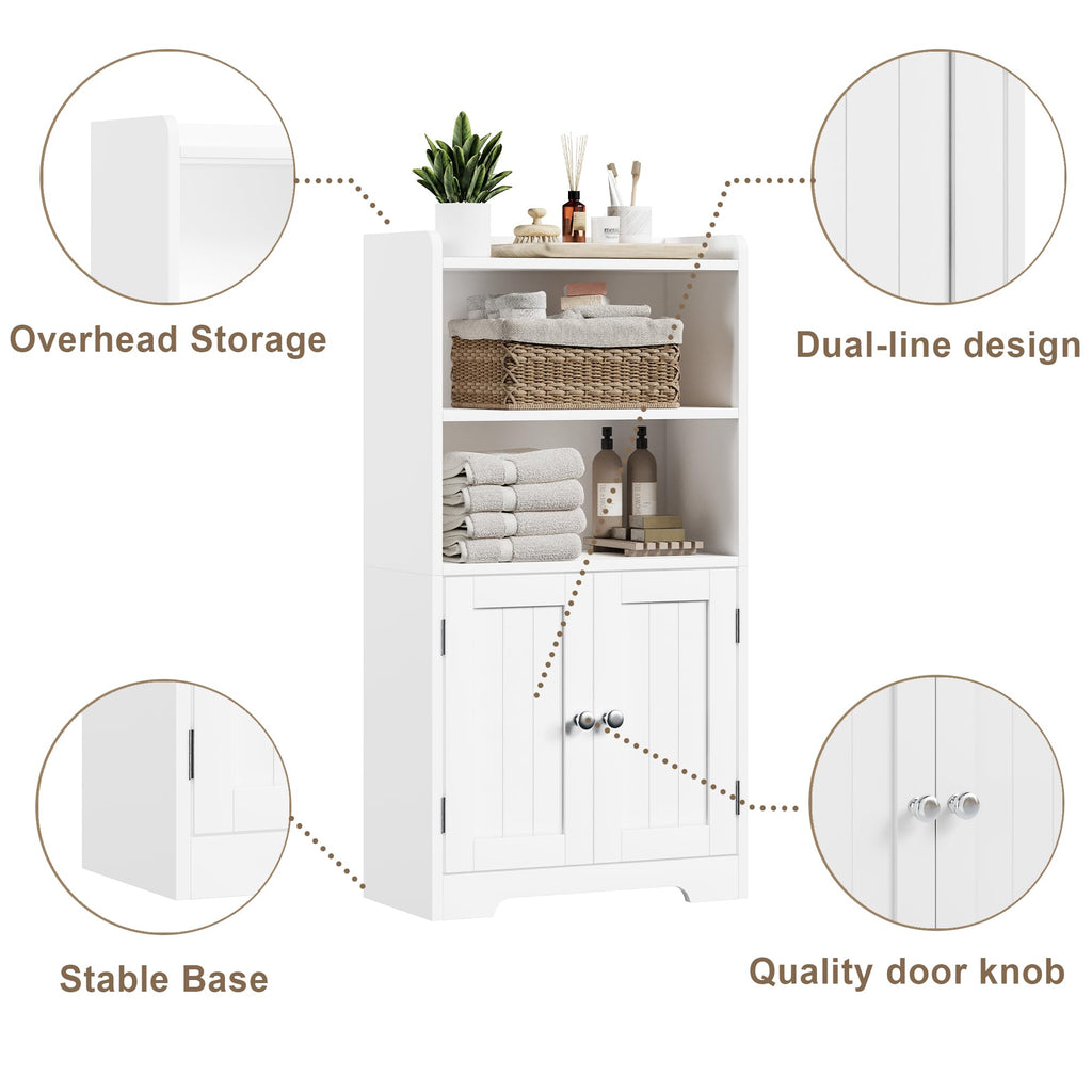 Small Bathroom Storage Cabinet with 2 Door and Shelves X69249