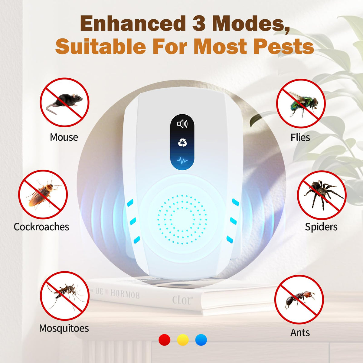 Ultrasonic Indoor Pest Repeller 6 Pack V25226