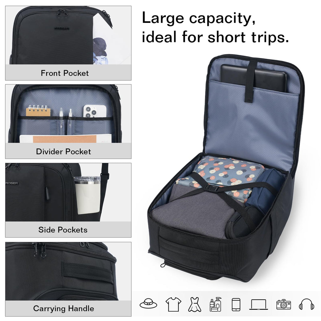 16-inch Underseat Carry On Suitcase Black D475