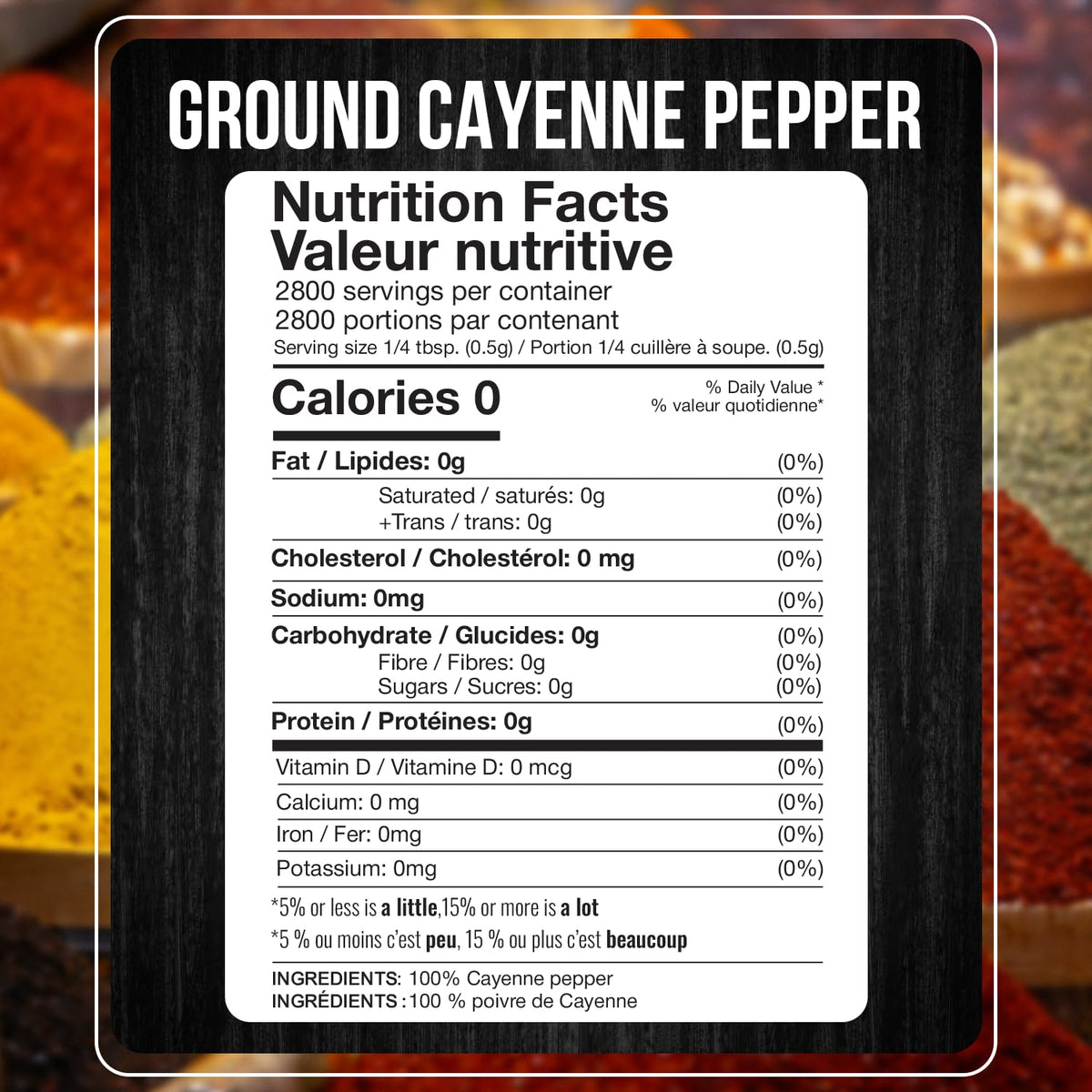 Cayenne Pepper Powder 5 LB Red Pepper Spice H331877
