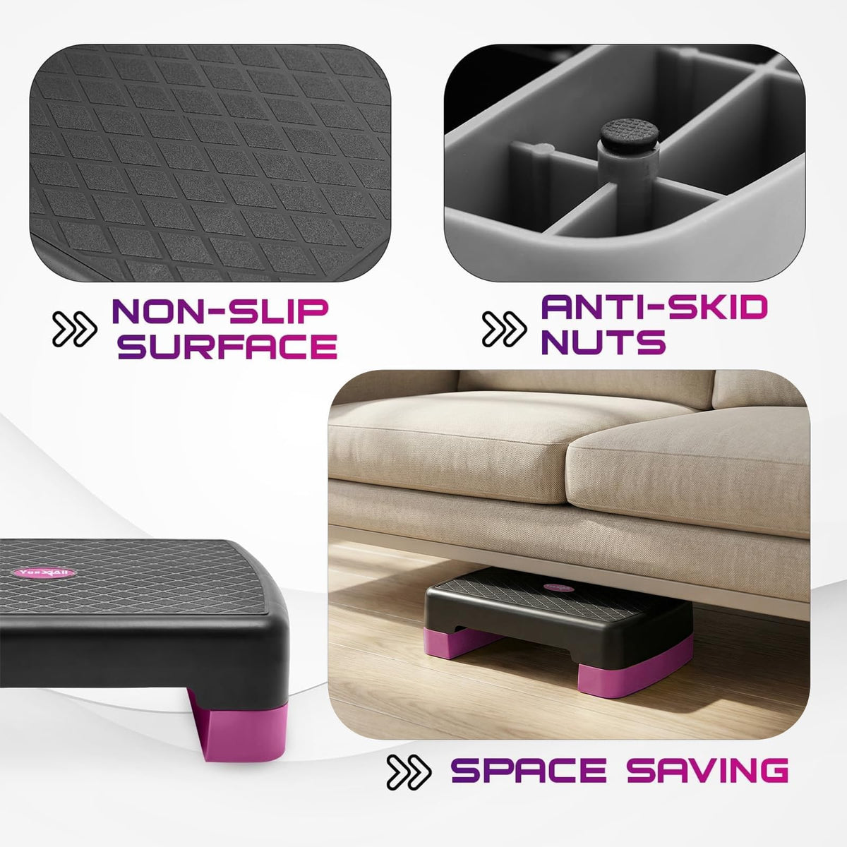 Aerobic Step Platform with Risers V660009