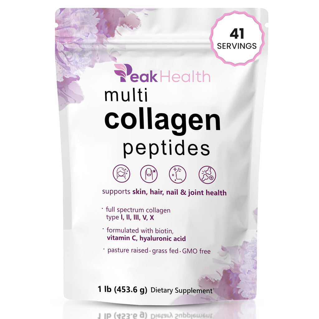 Multi Collagen Peptides Powder 1lb Types I II III V X N851