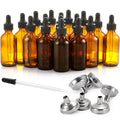 2 oz Dark Amber Dropper Bottles with Funnels O579021