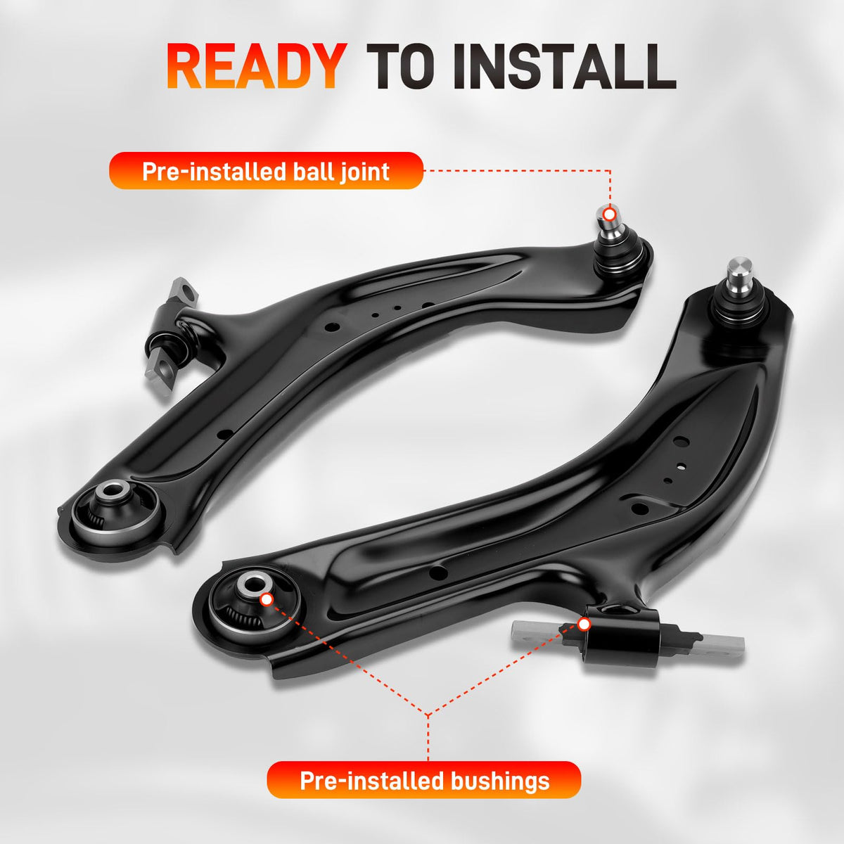 Front Lower Control Arm Set Left & Right with Ball Joint & Bushing W5595