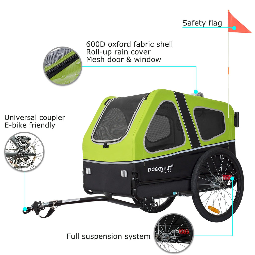 XL Pet Bike Trailer & Stroller with Suspension Wheels J81757