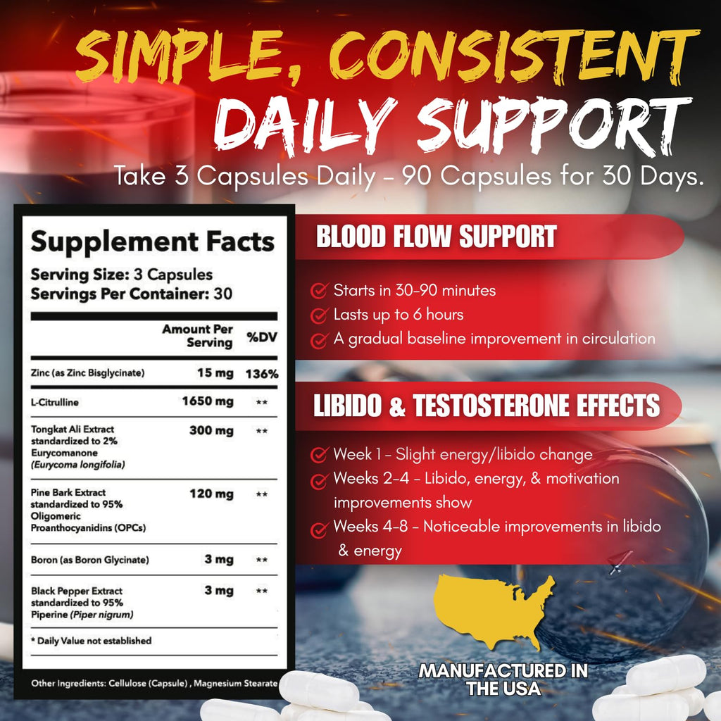 90 Capsules Nitric Oxide Supplement K544