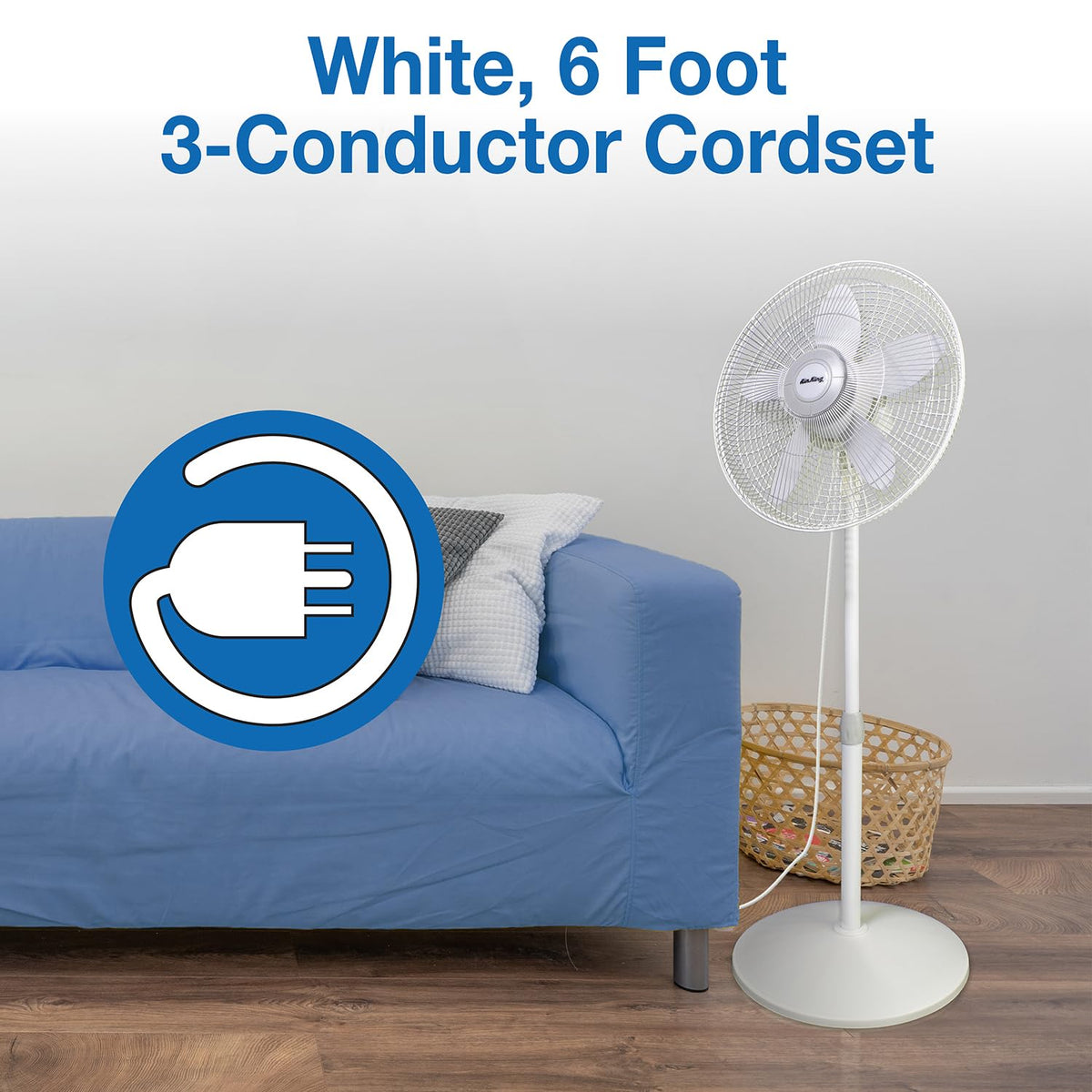 18-Inch 3-Speed Oscillating Pedestal Fan P551
