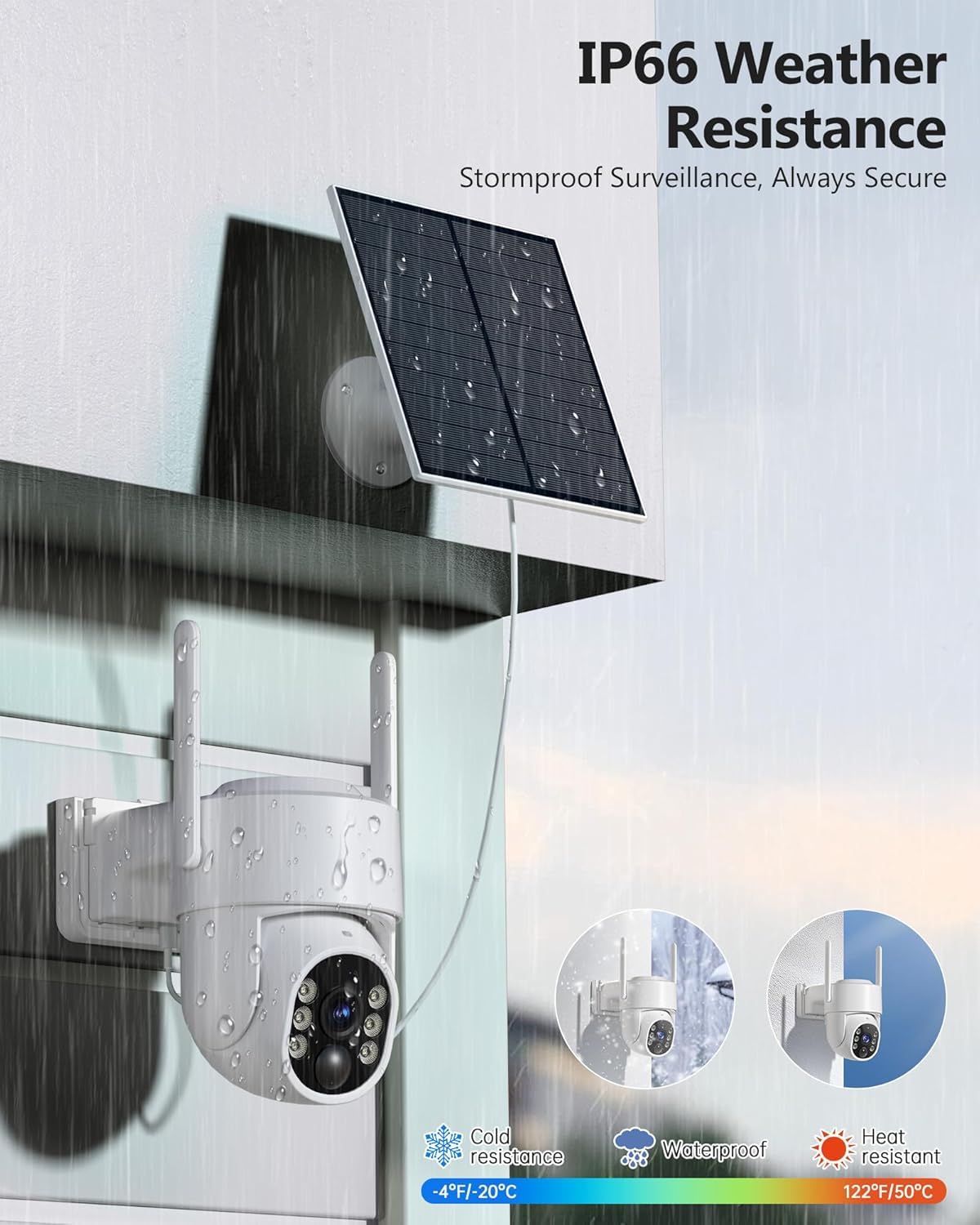 2K Solar Wireless Security Camera System 4 Packs V313125