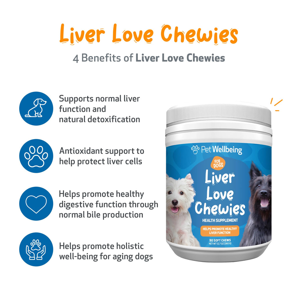 Liver Support Chewies for Dogs, 90 Ct H6798