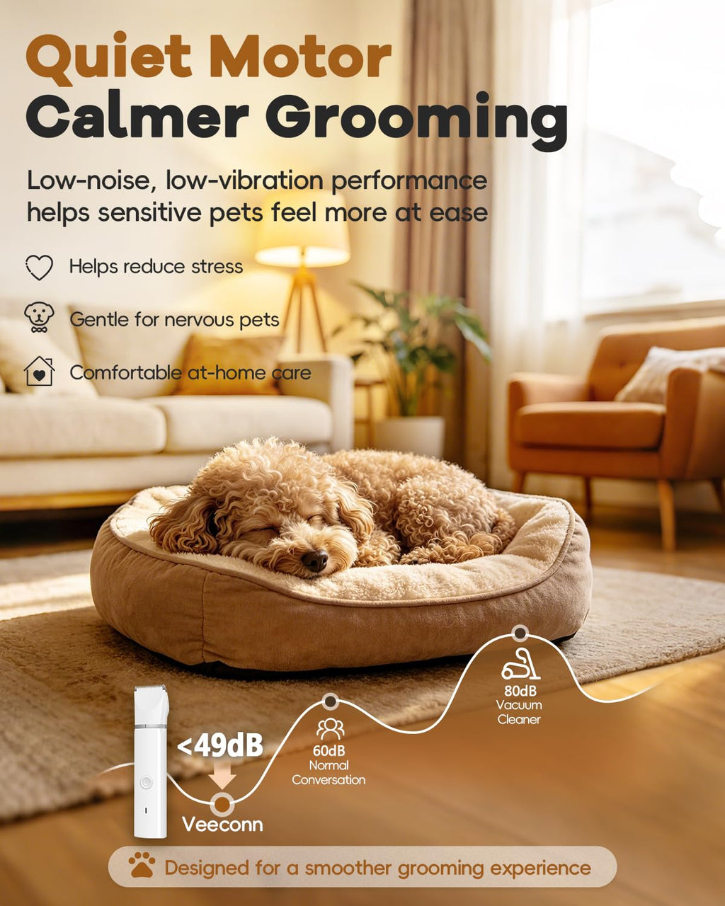 4 in 1 Dog Clippers Grooming Kit with Paw Hair Trimmer Y901204