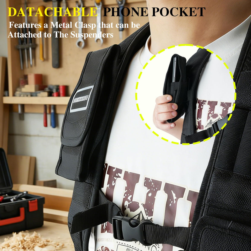 Magnetic Tool Belt Suspenders with Magnetic Wristband D2434