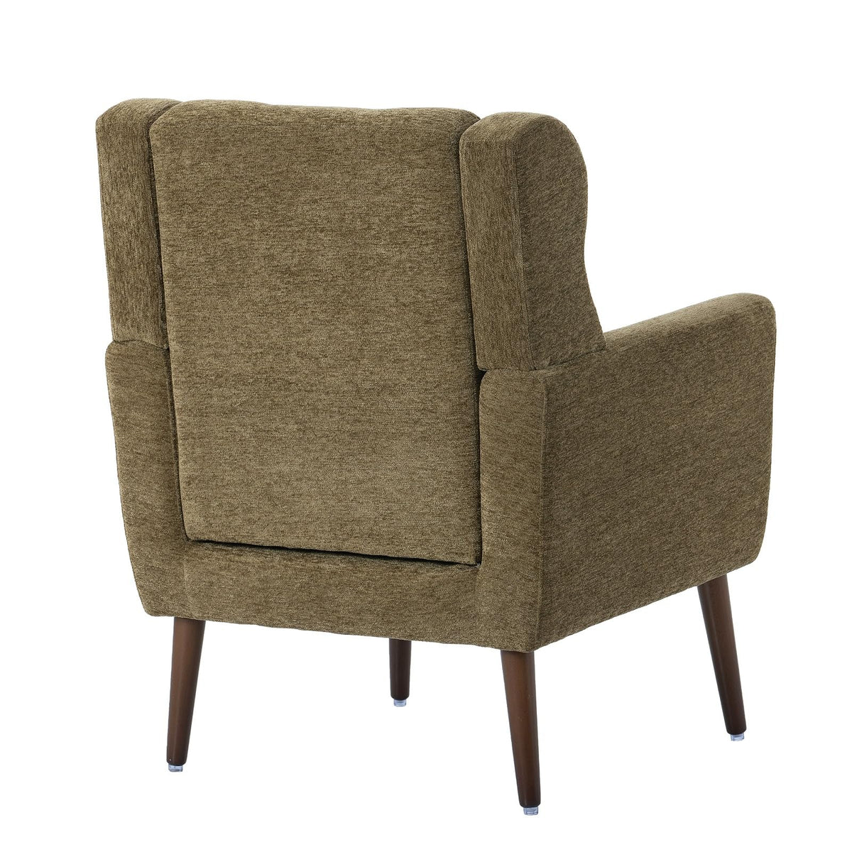 Olive Green Chenille Upholstered Accent Chairs Set of 2 B139211