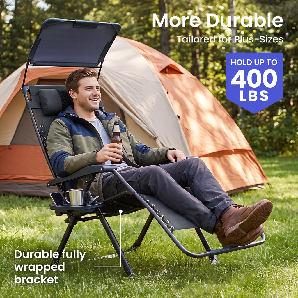 2 Pack Zero Gravity Chairs with Canopy U114410