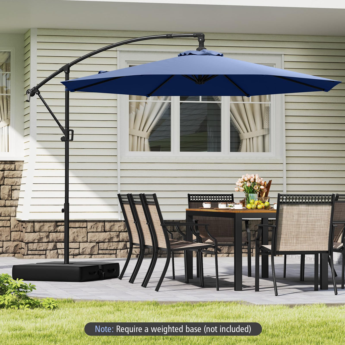 10 FT Navy Offset Cantilever Umbrella X780665