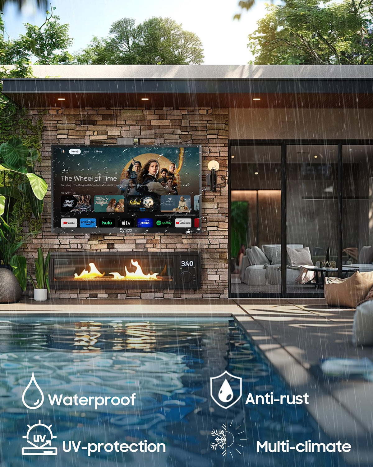 55 inch 2000 Nit 4K IP56 Waterproof Outdoor TV D46337