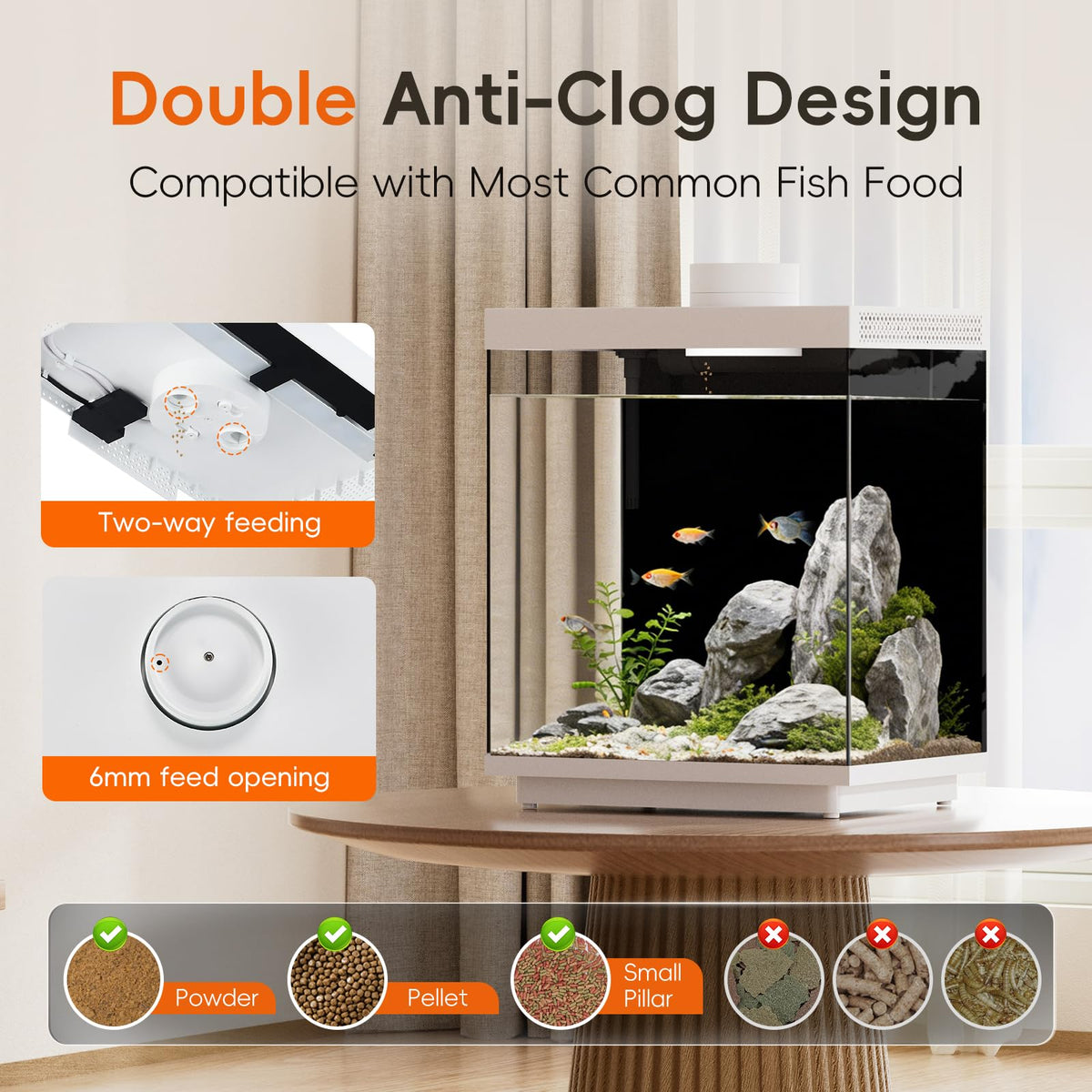 3 Gallon Glass Fish Tank Aquarium Kit with APP Control Q78059