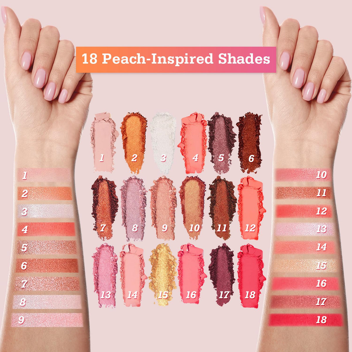18-Shade Eyeshadow Palette J5956