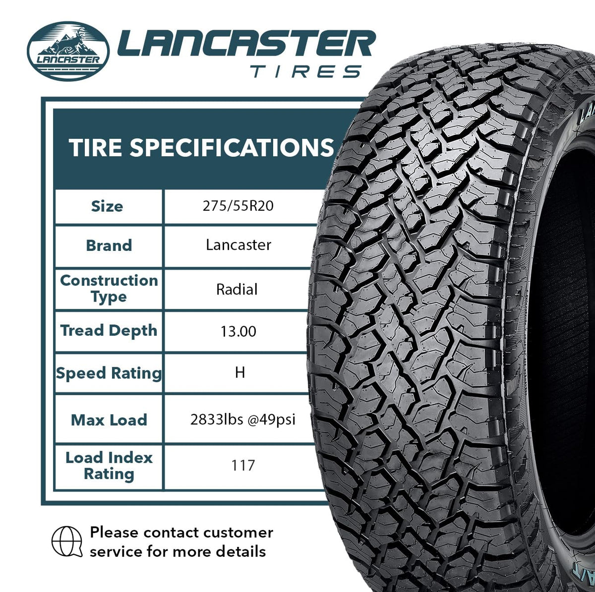275/55R20 117H XL All Terrain Light Truck Tire P154