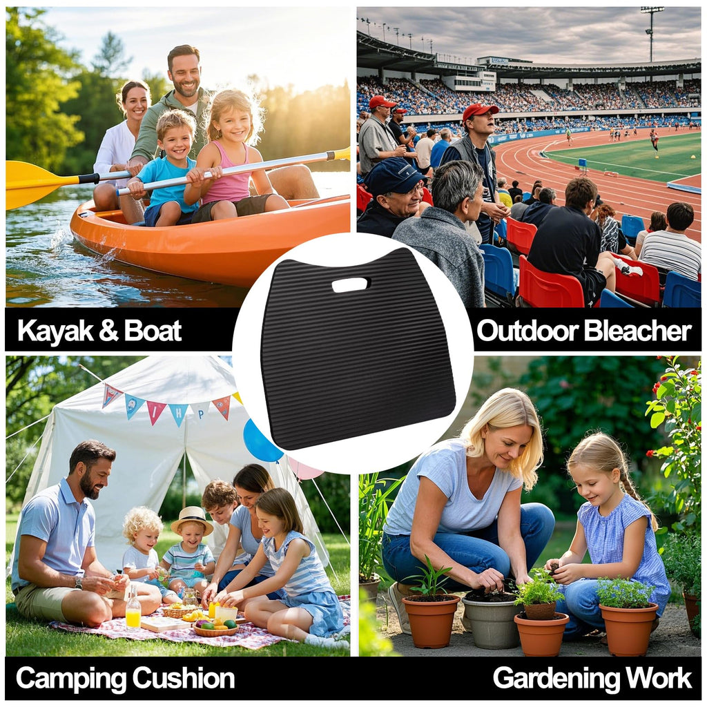 4 Pack Waterproof Portable Foam Stadium Seat Cushion with Handle V382