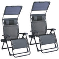 2 Pack Zero Gravity Chairs with Canopy U114410