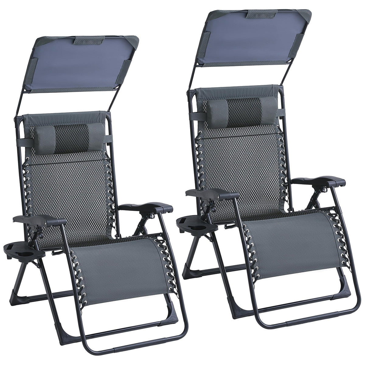 2 Pack Zero Gravity Chairs with Canopy U114410