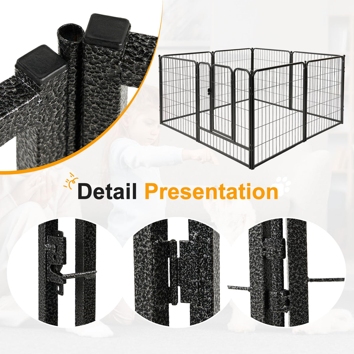 Heavy Duty 16 Panel Metal Pet Playpen G652