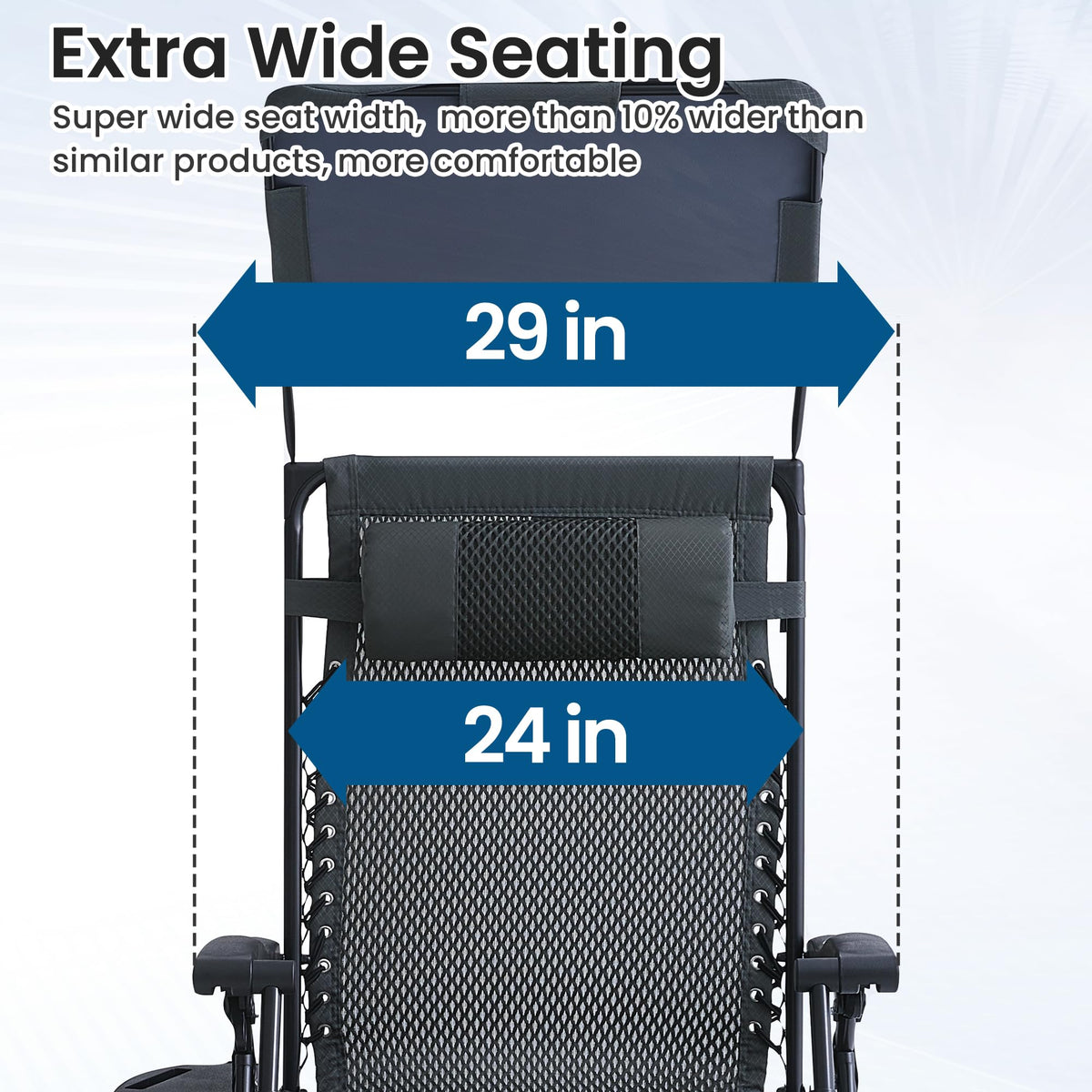 2 Pack Zero Gravity Chairs with Canopy U114410